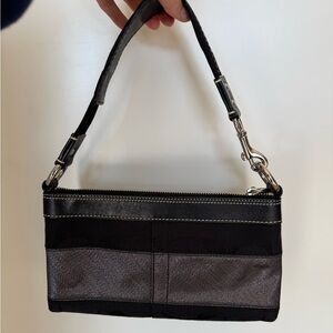 Coach Black and Gray Shoulder Bag